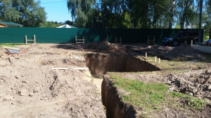 Стоимость ленточного фундамента под дом из газосиликатных блоков, с небольшим подвалом в Ступинском районе