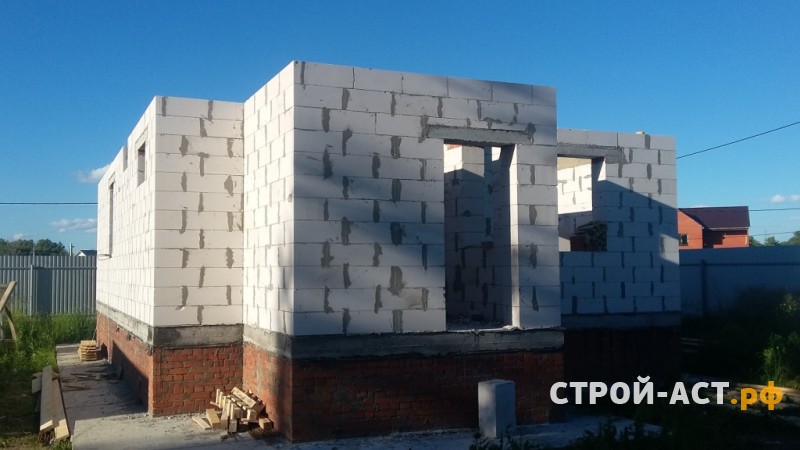 Построить двухэтажный дом из газосиликатных блоков с плитами перекрытия в Кашире