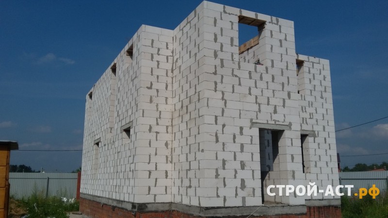 Построить двухэтажный дом из газосиликатных блоков с плитами перекрытия в Кашире