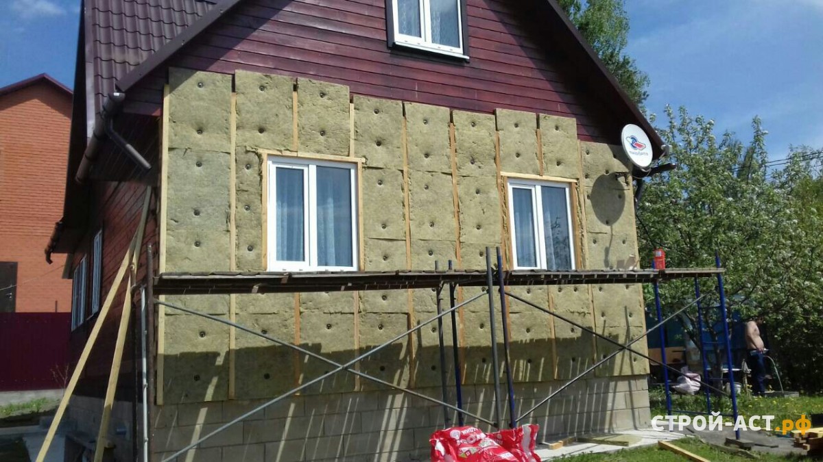 Монтаж фасадных панелей Деке с утеплением в Узуново Серябрянно-Прудском районе, монтаж сайдинга с утеплением
