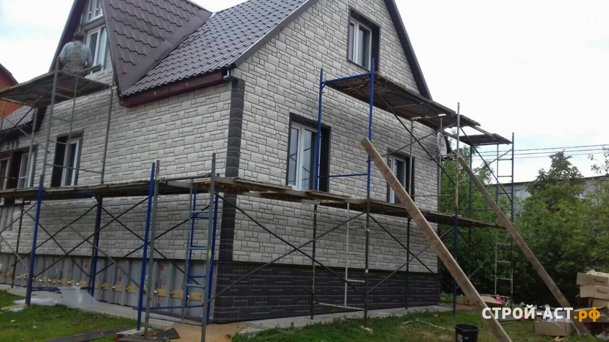 Монтаж фасадных панелей Деке с утеплением в Узуново Серябрянно-Прудском районе, монтаж сайдинга с утеплением